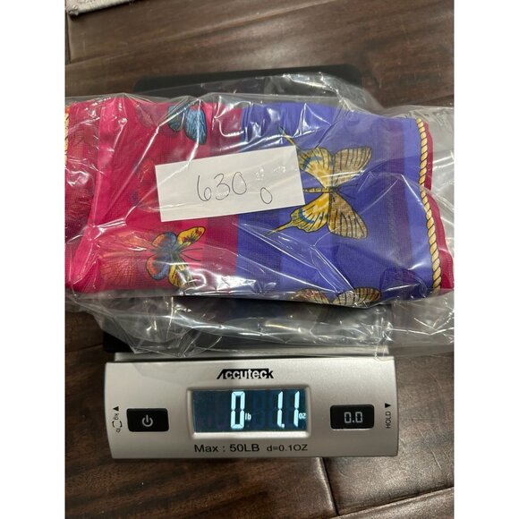 Butterfly Print Long Scarf Vibrant Pink Purple Wrap Shawl Lightweight Bohemian - Picture 7 of 7